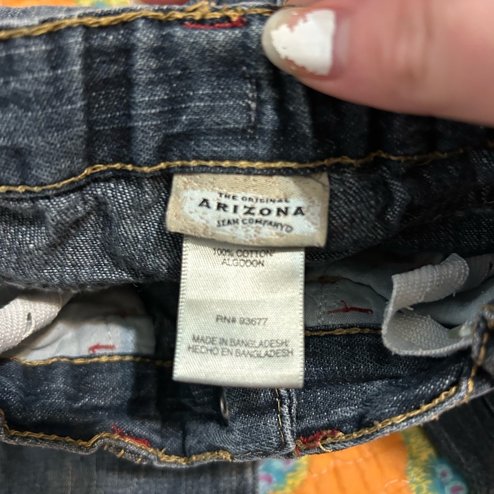 Arizona Toddler Vintage Rolled Up Denim Jeans Size 2T - Picture 5 of 6